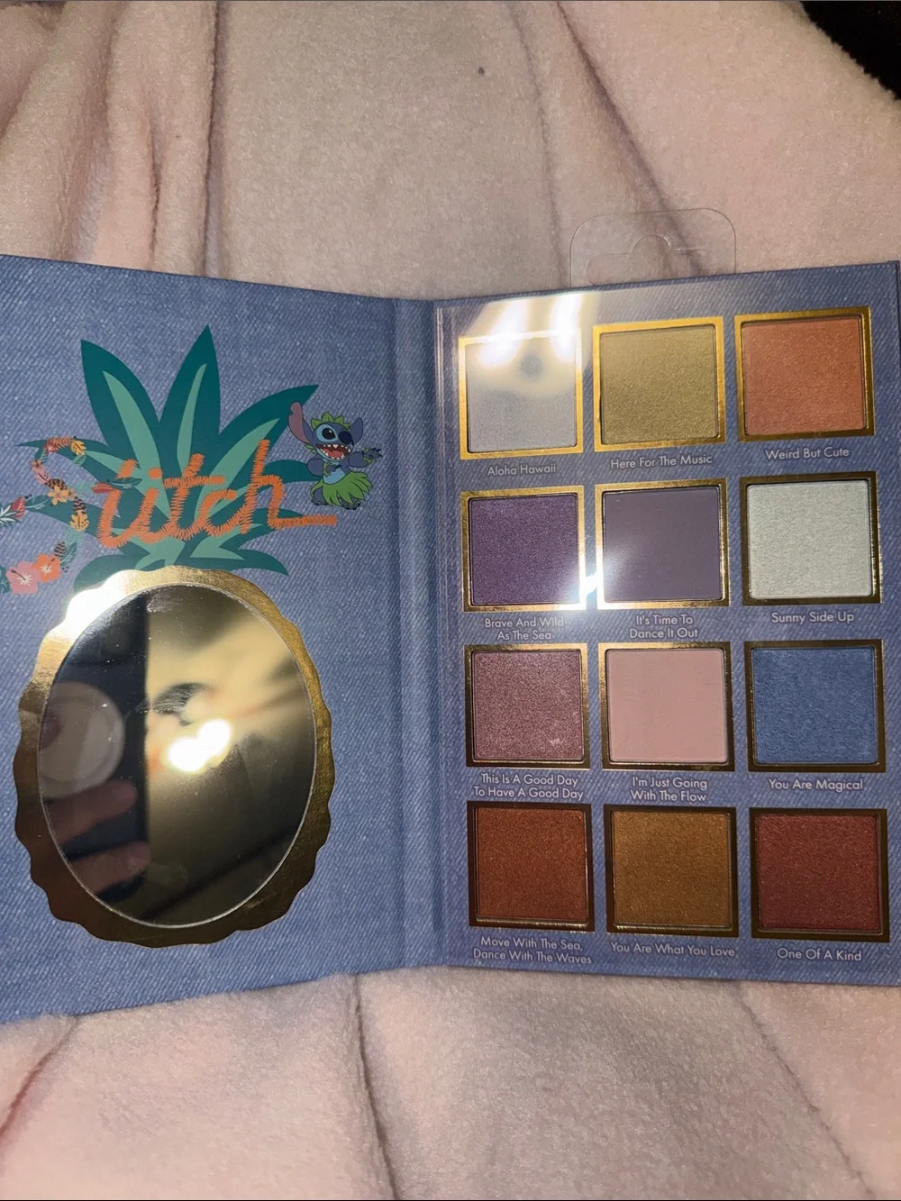 Disney Stitch Pineapple Eyeshadow Palette - Blue, Teal & Gold